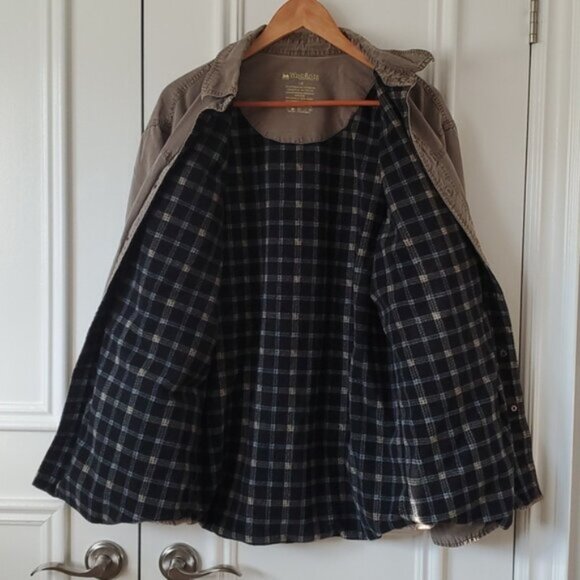 WINDRIVER Taupe Fleece + Quilted Lining Shirt Jacket- Size Large - Picture 2 of 16